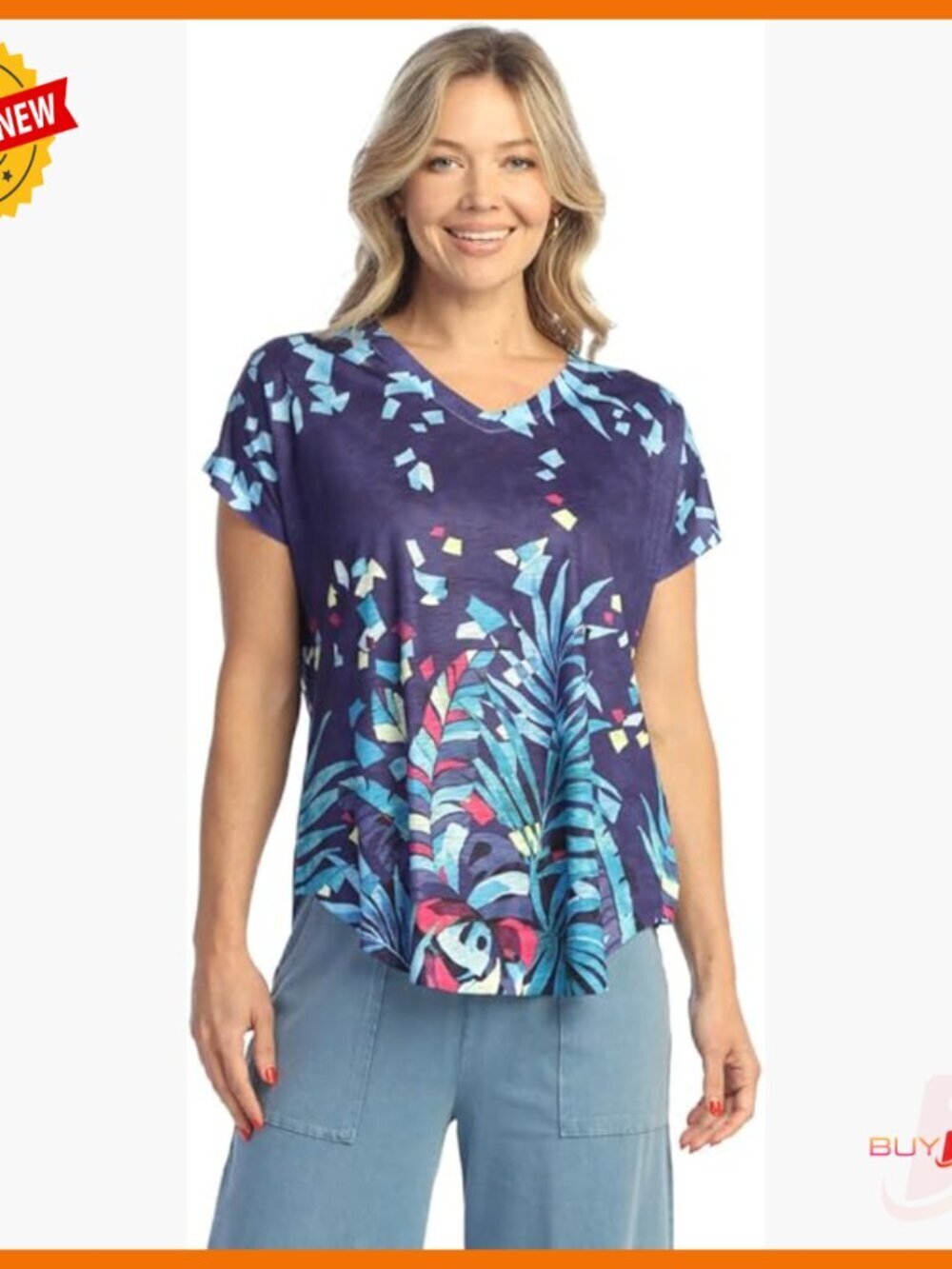 Lightweight Dolman Cap Sleeve Tunic Top V-Neck Burnout Fabric